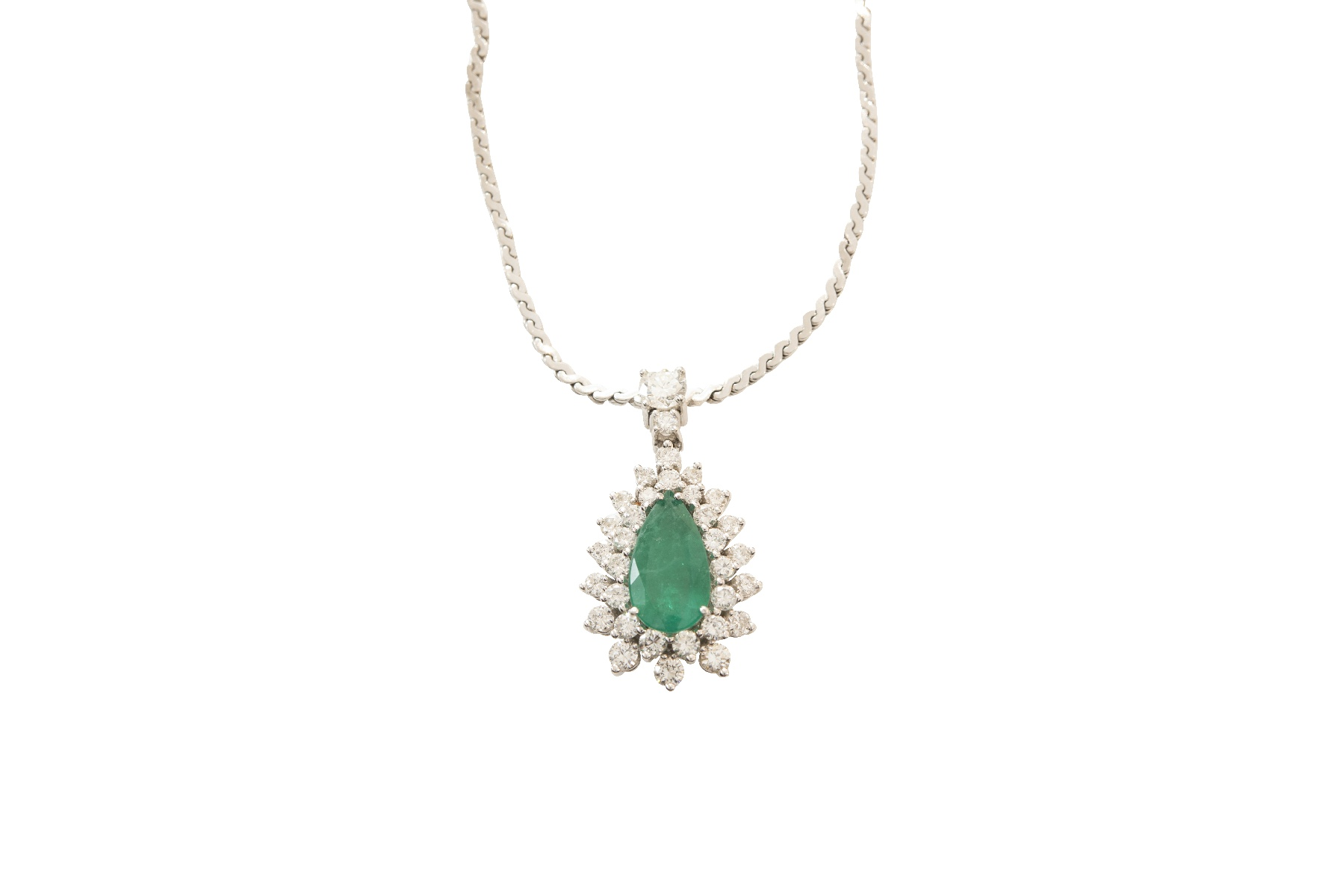 Collier Brillant Smaragd | Necklace Brilliant Emerald - Image 2 of 5