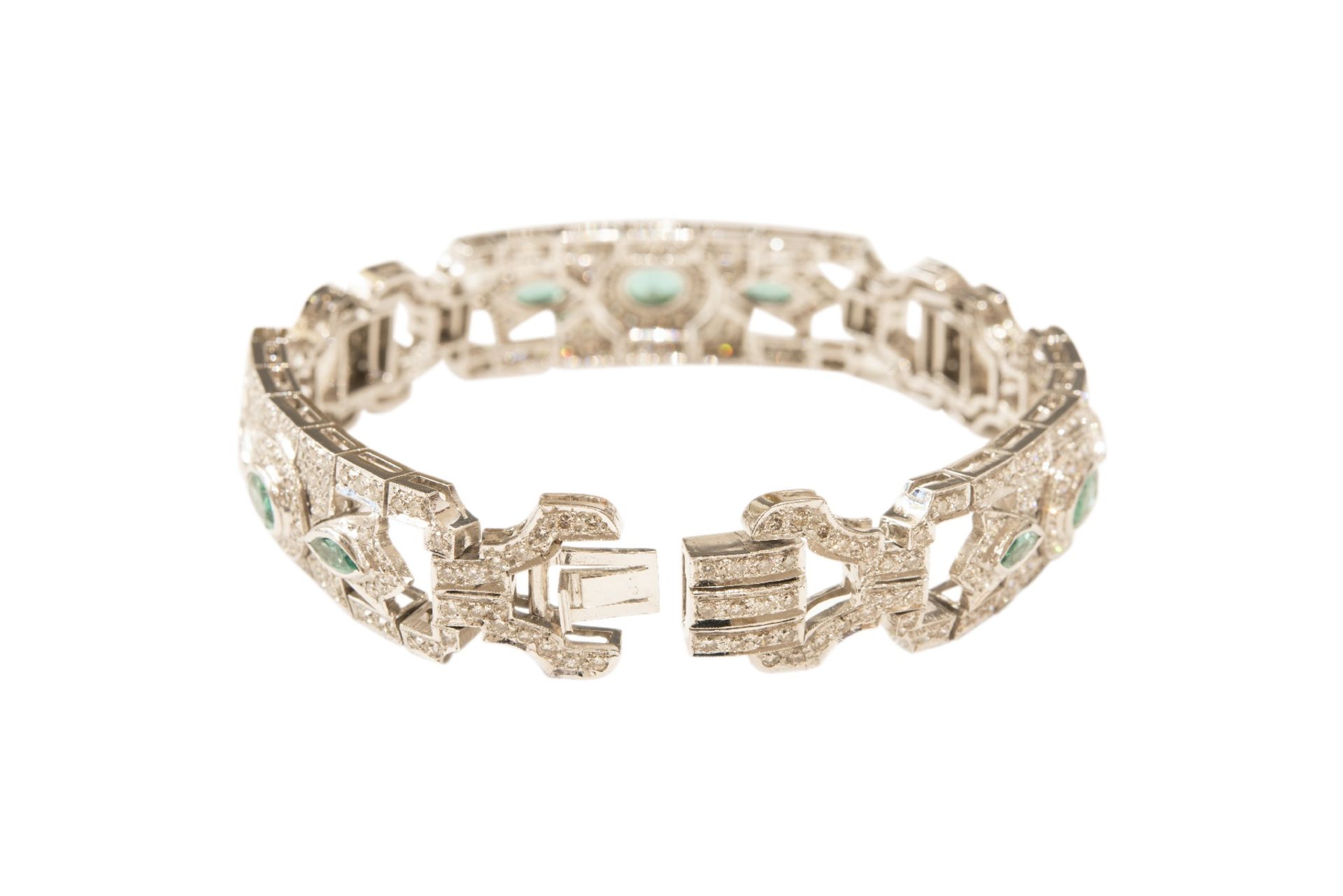 Armband Gold Brillant mit Smaragd | Bracelet Gold Brilliant Emerald - Bild 5 aus 5