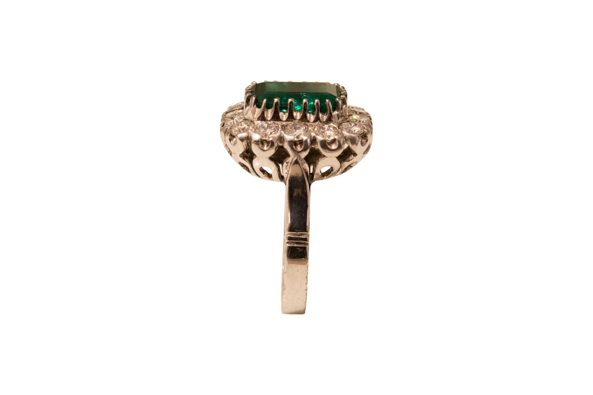 Ring Gold Brillant mit Smaragd | Ring Gold Brillant Emerald - Bild 4 aus 6