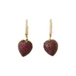 Ohrschmuck Gold Erdbeere | Earrings Gold Strawberry