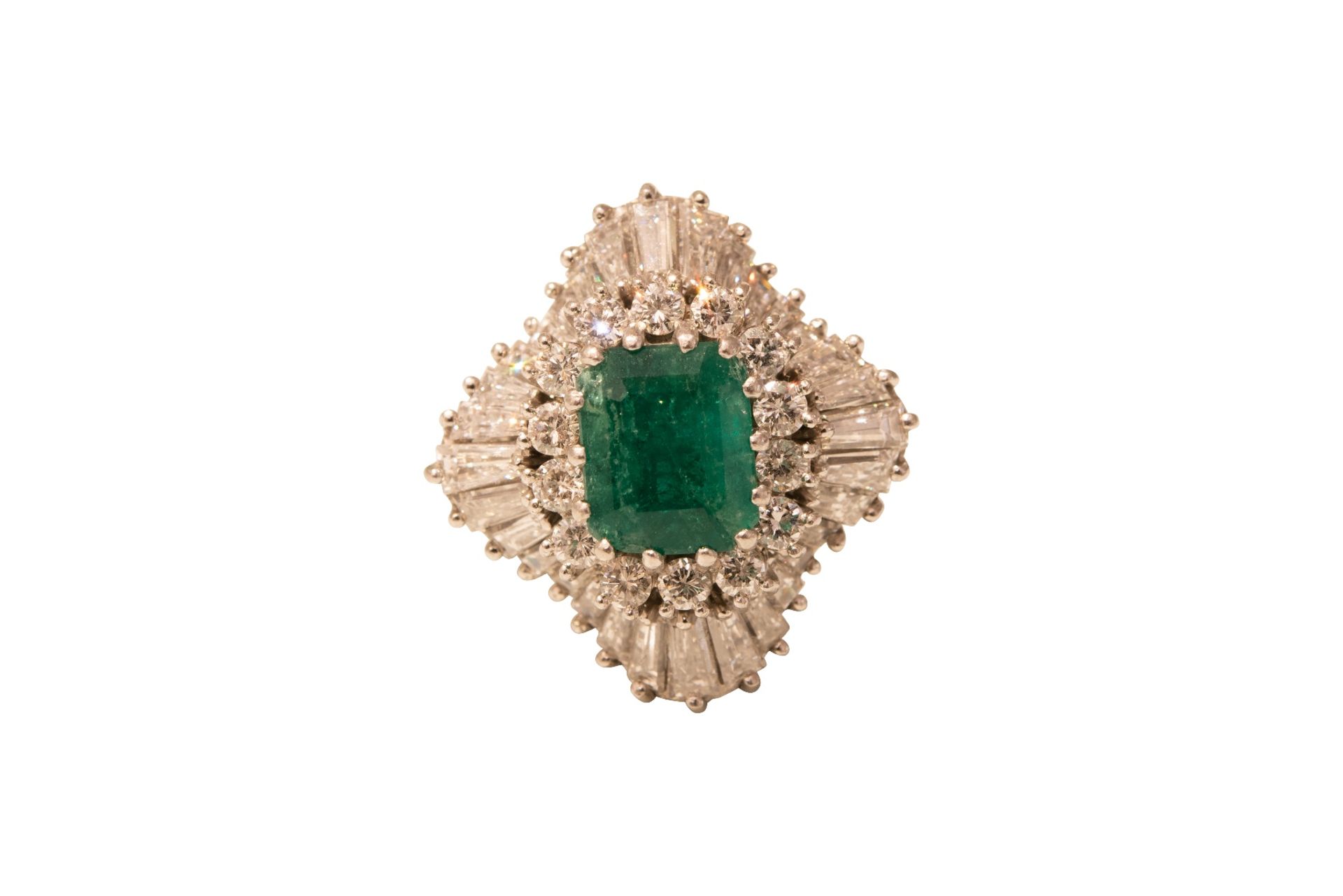 Ring Gold Brillant Smaragd | Ring Gold Brillant with Emerald - Bild 3 aus 5