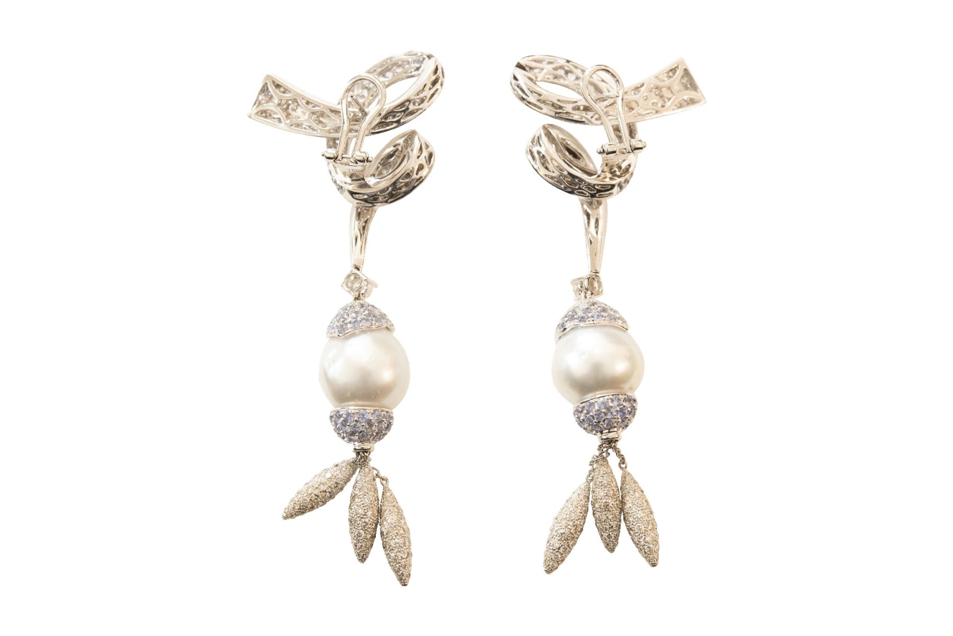 Ohrschmuck Gold Brillant Perlen | Ear Jewelry Gold Brilliant Pearls - Bild 4 aus 5