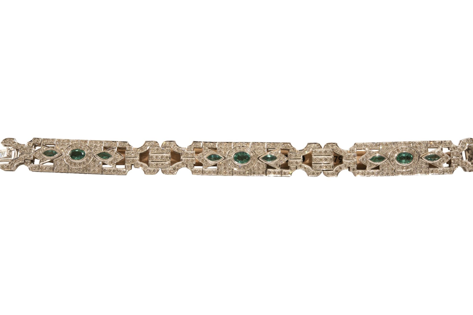 Armband Gold Brillant mit Smaragd | Bracelet Gold Brilliant Emerald - Bild 2 aus 5