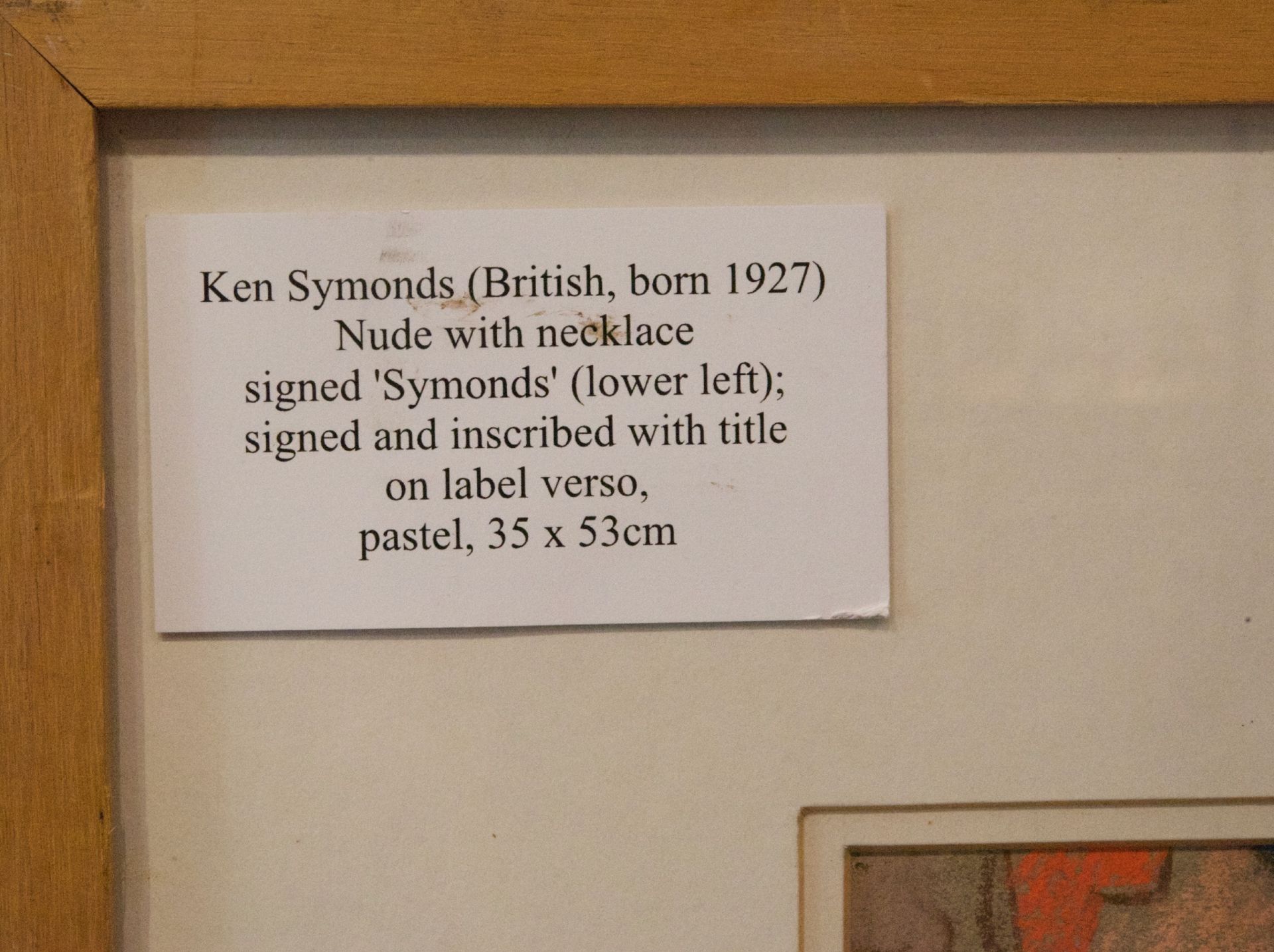 Ken Symonds (1927-2010),  Nude with Neclace | Ken Symonds (1927-2010), Nude with Neclace - Bild 3 aus 5