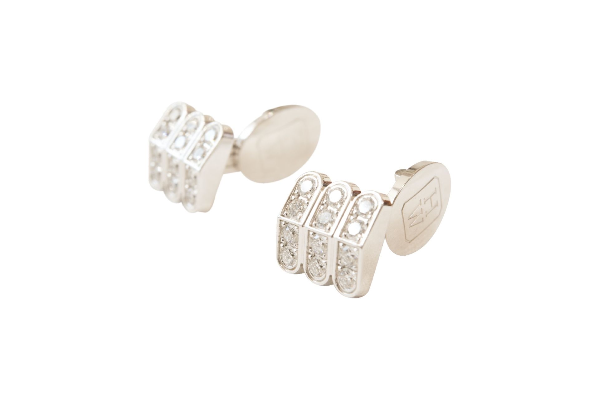 Harry Winston Manschettenknoepfe Gold Brillant | Harry Winston Cufflinks Gold Brilliant - Bild 2 aus 5