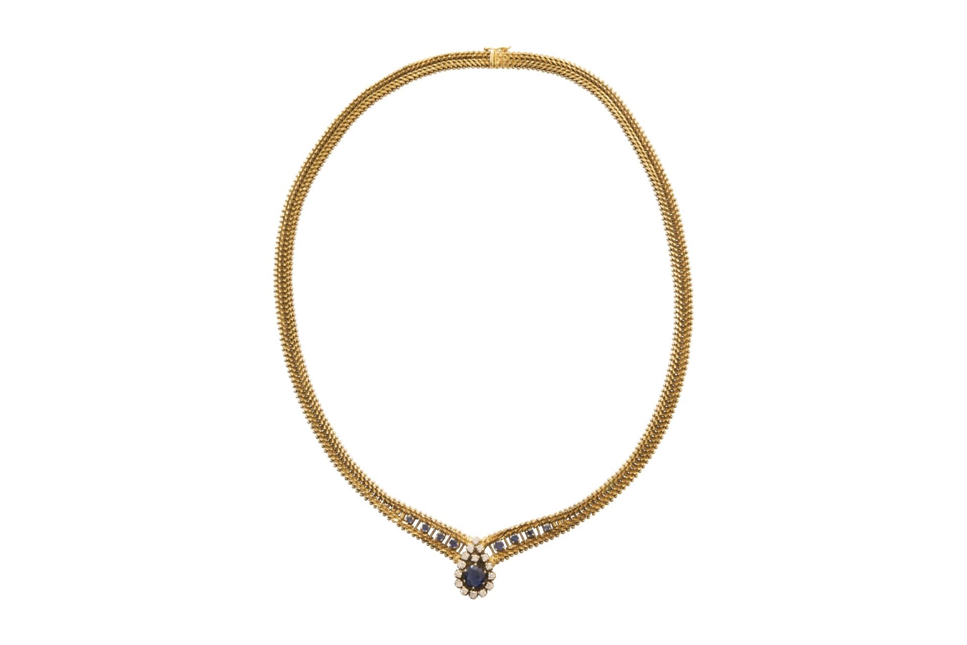 Collier Gelbgold Saphir | Necklace Yellow Gold Sapphire