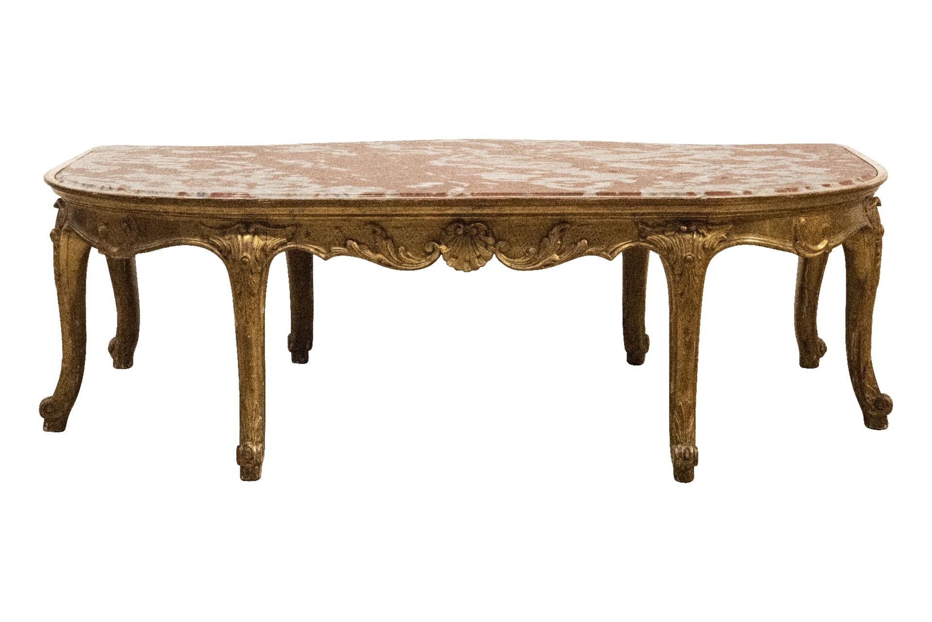 Ovaler Couchtisch mit Marmorplatte | Oval coffee table with marble top - Bild 5 aus 5