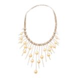 Collier Weissgold Brillanten Perlen | Necklace Whitegold Brillants Pearls