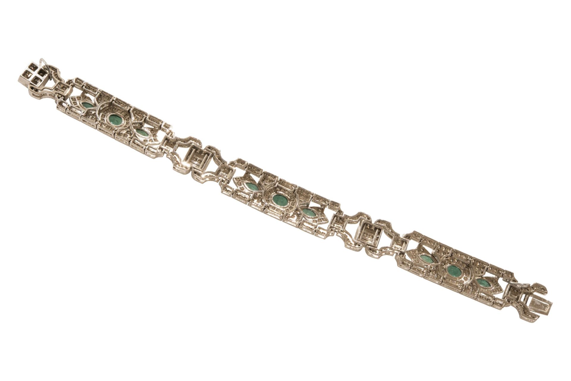 Armband Gold Brillant mit Smaragd | Bracelet Gold Brilliant Emerald - Bild 4 aus 5