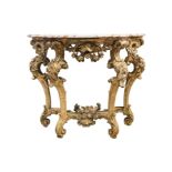 Barock Wandkonsole mit Marmorplatte | Baroque wall console with marble top