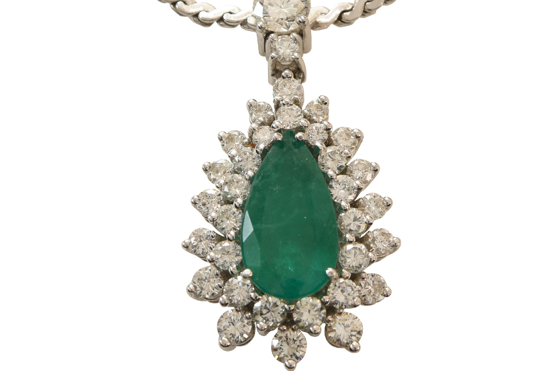 Collier Brillant Smaragd | Necklace Brilliant Emerald - Image 3 of 5