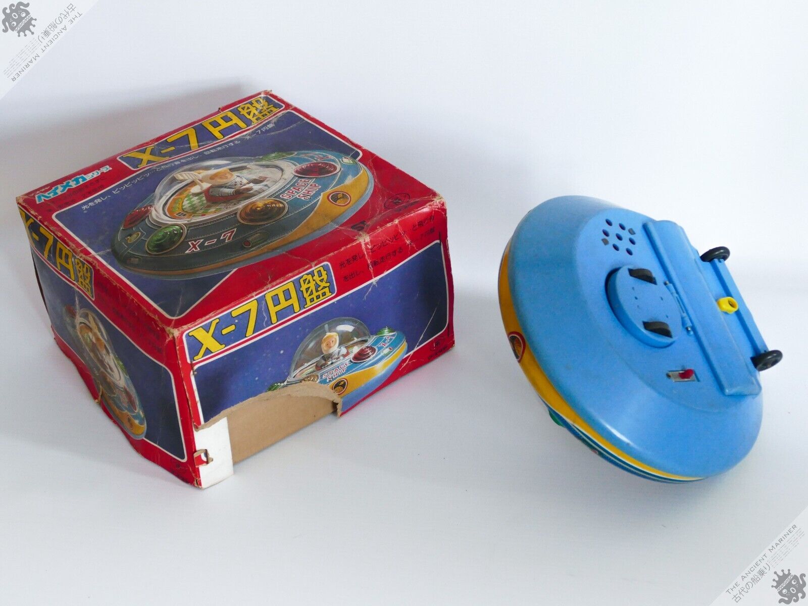 MASUDAYA SPACE EXPLORER SHIP X-7 ROCKET UFO FLYING SAUCER TIN VINTAGE TOY JAPAN - Image 2 of 3