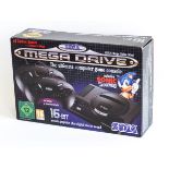 SEGA MEGADRIVE MEGA DRIVE CLASSIC MINI VIDEO GAME CONSOLE RETRO COMPUTER SONIC THE HEDGEHOG BOXED