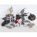 WARHAMMER FANTASY VINTAGE METAL DRAGON MINIATURES LOT. GAMES WORKSHOP. 1980's / 1990's WARGAME D&D