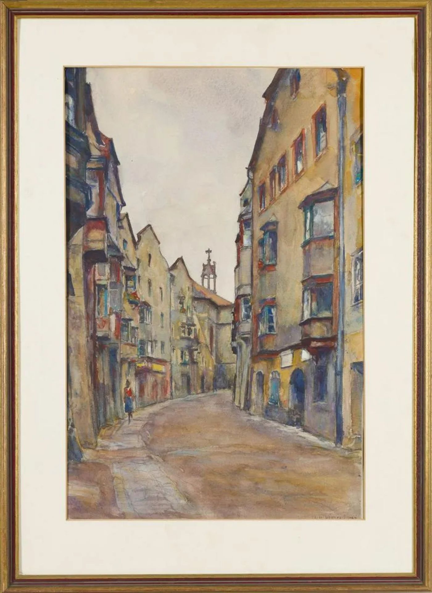 LOT 124 PAUL ROBERT PASSINI | HALL, TYROL | WATERCOLOR - Image 2 of 2