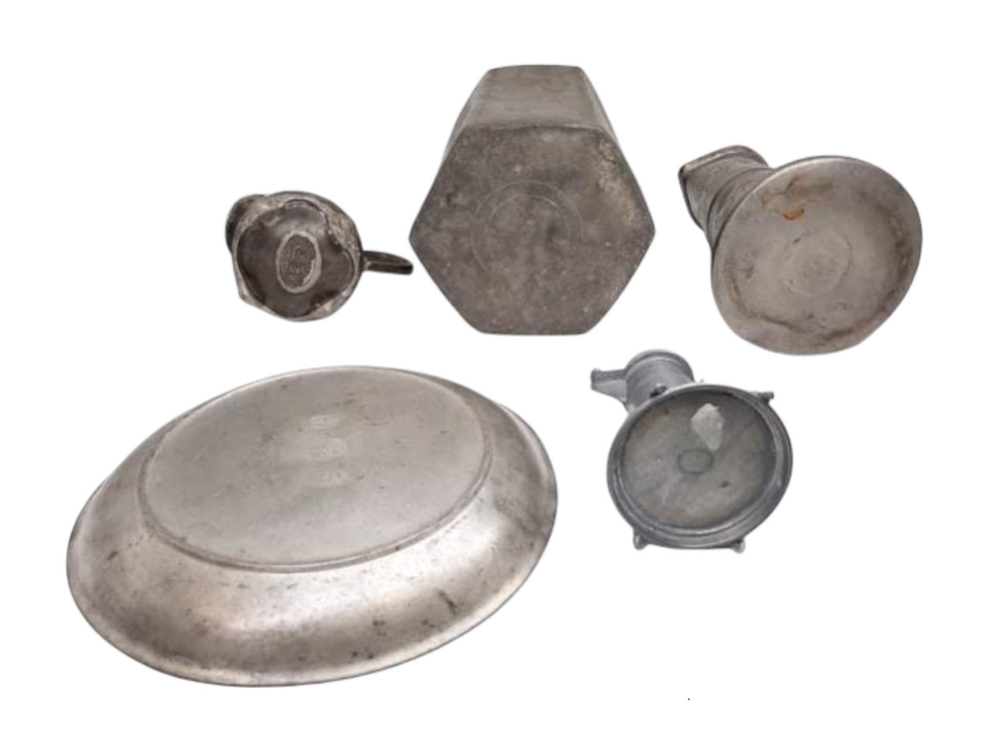 Convolut | 5 pieces Pewter - Image 2 of 7