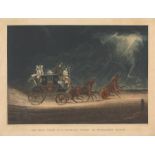 Engraving | Richard Gilson Reeve - The Mail Coach in a Thunder on Newmarket Heath