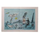 Marc Chagall, Original Lithographie "Der Maler und sein Abbild"