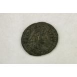 Ancient Roman Coin, Gratian AR Siliqua. D N GRATIA-NVS P F AVG, pearl-diademed, draped and cuirassed