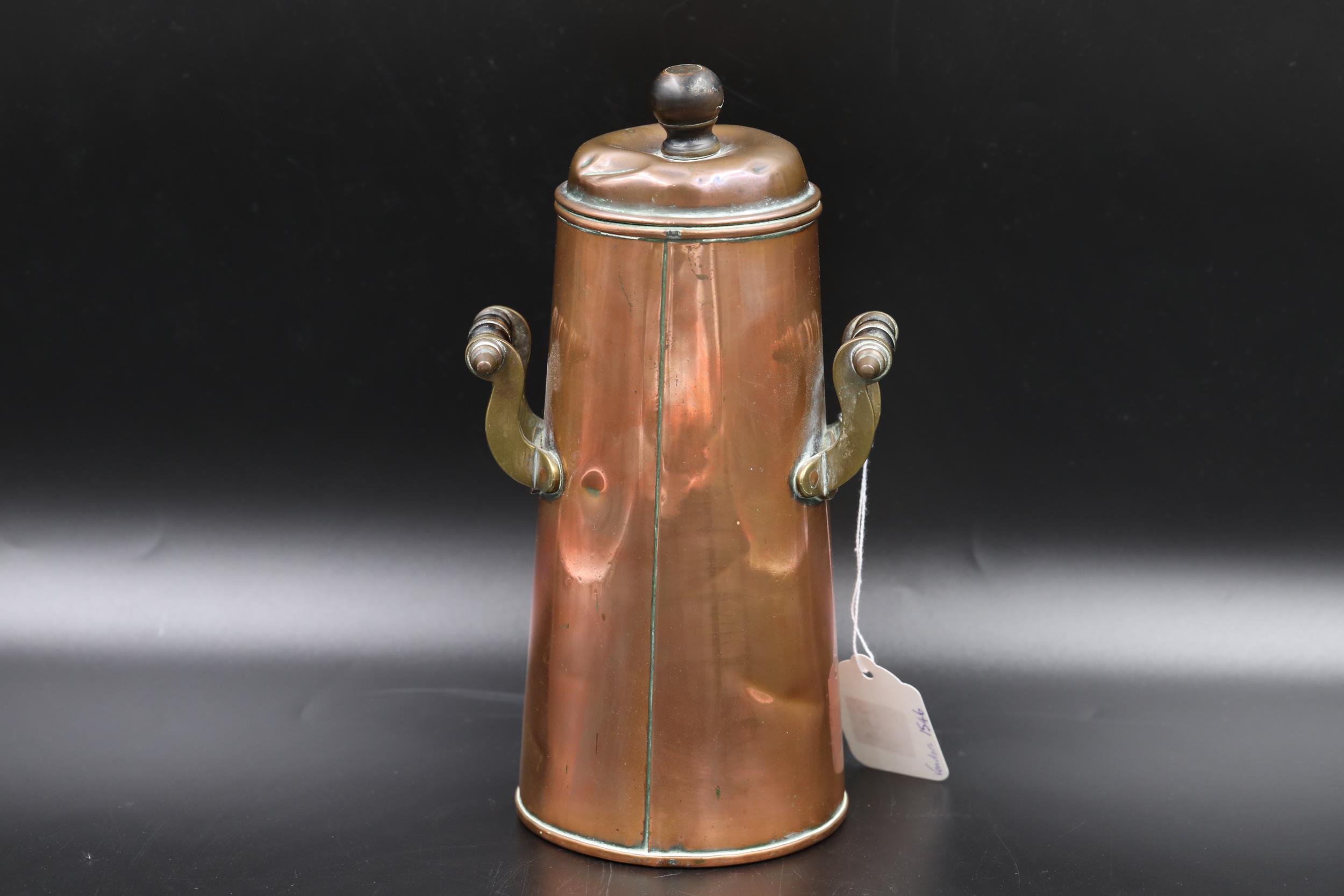 Victorian Copper & Brass jacketed coffee pot. Manufactured by the Piston Freezing Machine & Ice - Image 3 of 8