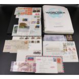 Large collection of stamps in a Stanley Gibbons Worldex stamp album a substantive collection from