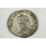 An Ancient Roman Silver Coin, antoninanus of Trajan Decius, 249-251 AD. Rome Mint. On the Observe: