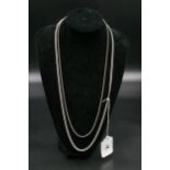 28" Silver Necklace 39 grams, Plus one other at 26" total weight 53grams