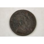 William and Mary 1694 Farthing. Weight 5.55g, Diameter 22mm.