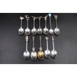A nice collection of Silver & Silver plated teaspoons. Approx 50 grams of silver.