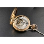 Waltham 14ct gold plated ladies pocket watch (A/F) not running