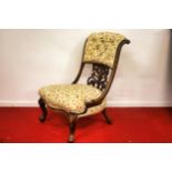 Lovely re-upholstered Victorian decorative chair