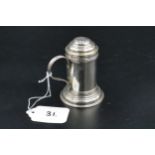 Britannia Standard Silver kitchen pepper (London 1894) A few dents to the silver 117 grams