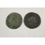 Two Constantine I - SOLI INVICTO COMITI AF/RT Ancient Roman Coins