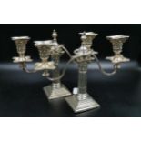 Pair of Silver candelabra by Walter Latham & Son 1903 Sheffield (the tops are detachable) Approx.