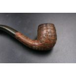 A wonderful Greaves smokers pipe. Depicting the cap badge of the Royal Artillery engraved 1914-