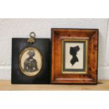 A Lovely Pair of 19th Century Silhouette portraits