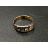 22ct gold ring (some stones missing) weight 2.3 grams