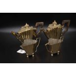 Art Deco Brass Plated Tea Set