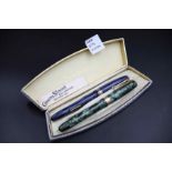 Conway Stewart 2 fountain pens in box with 14k Gold nibs