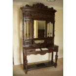 Victorian Green Man Oak Hall Hat Stand