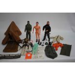 Collection of Action Men, Tommy Gunn and Accessories