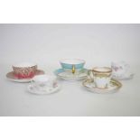 Collection of Vintage Coffee Cups and Saucers