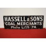 Hassell and Sons Coal Merchants Enamel Sign