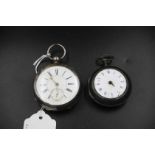 Silver pair of pocket watches dated 1783 Rob walker