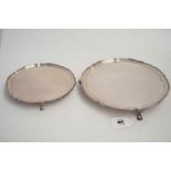 Two Sterling Silver Trays