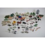 Large quantity of vintage Britains lead farm animals people and scenery