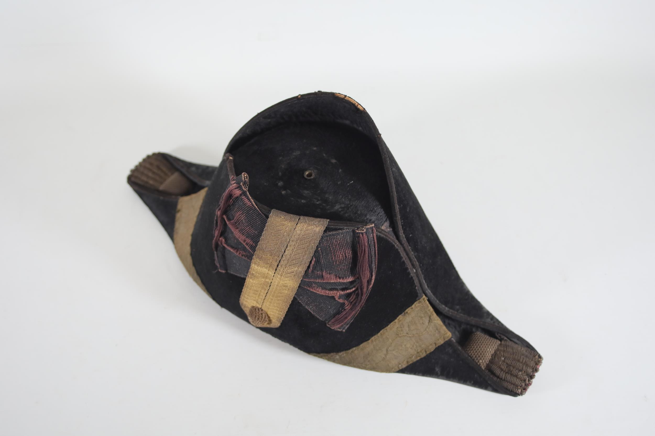 Antique bicorn hat and case naval circa 19th to early 20th century - Image 3 of 8