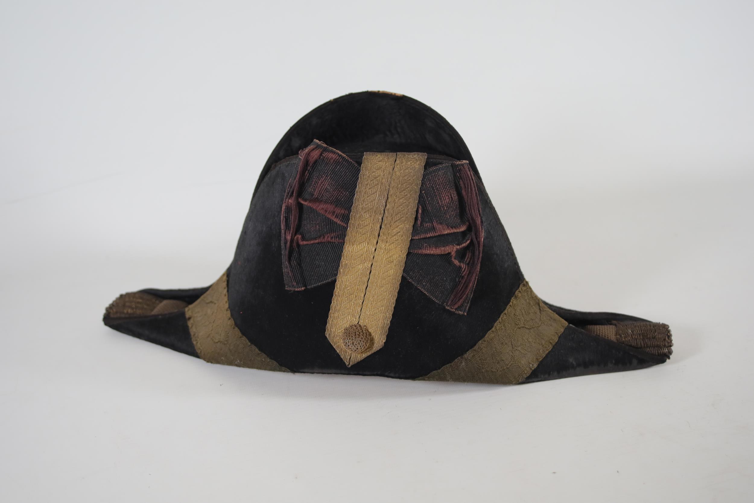 Antique bicorn hat and case naval circa 19th to early 20th century - Image 2 of 8
