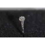 A 0 5 carat Diamond solitaire ring set in Platinum