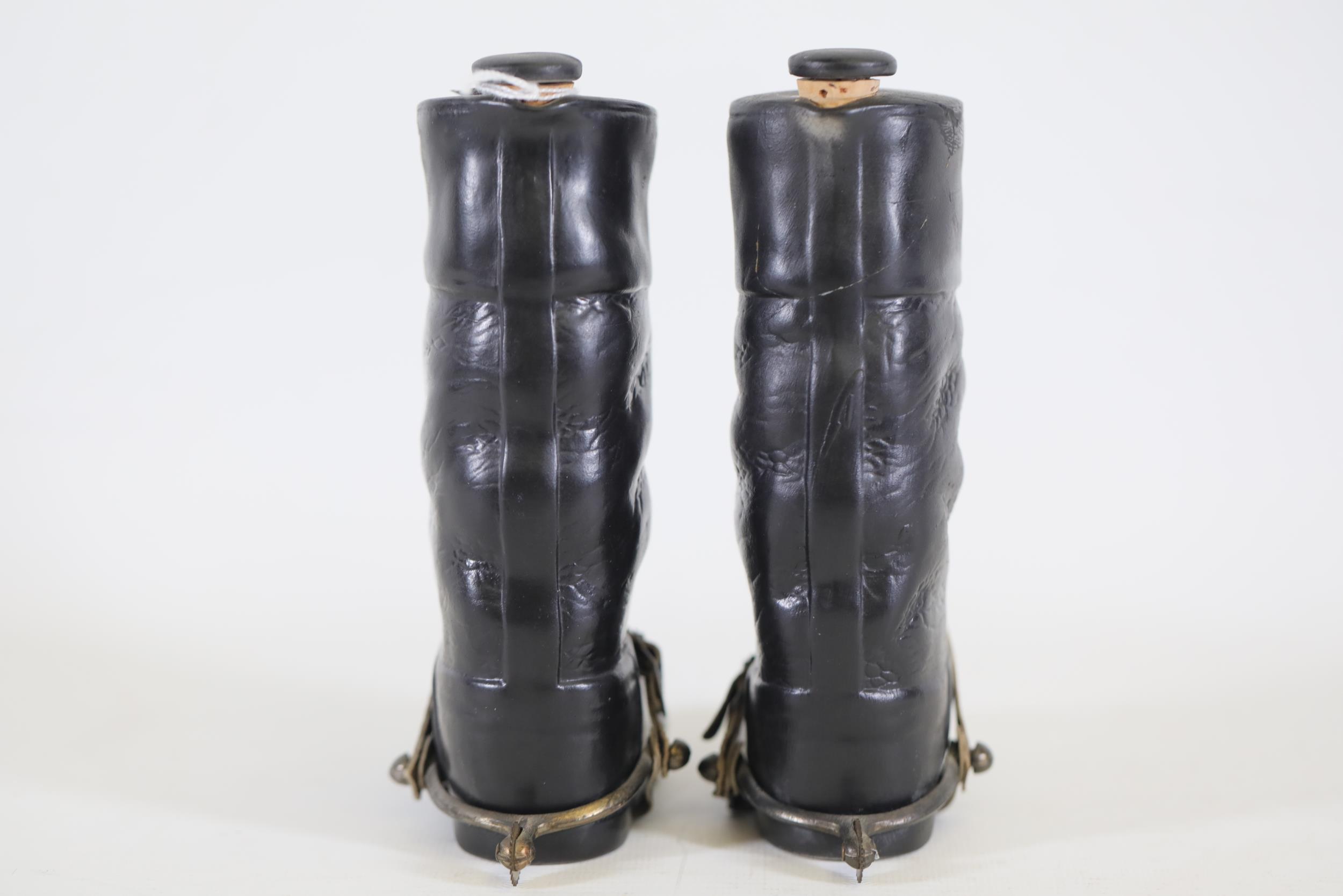 A Pair of ceramic hip flasks in the shape of riding boots - Image 6 of 8